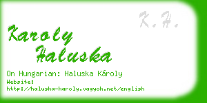 karoly haluska business card